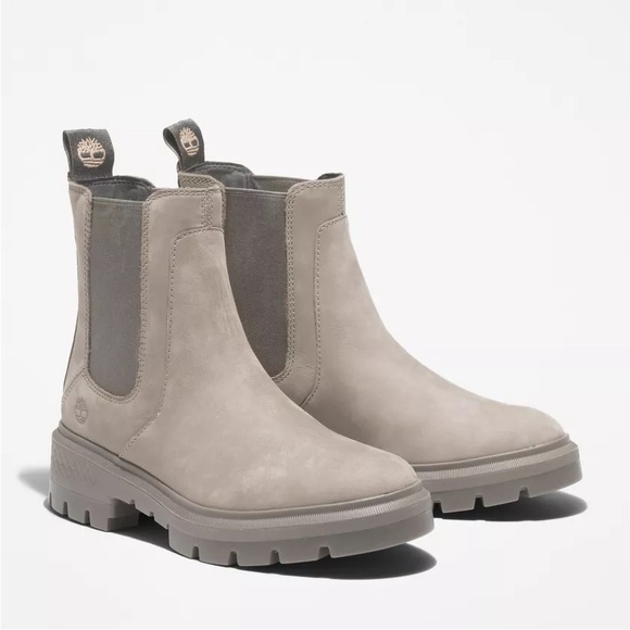 Timberland Cortina Valley Chelsea Boots, Light Taupe Nubuck, Women’s SZ 7.5 - Picture 1 of 11